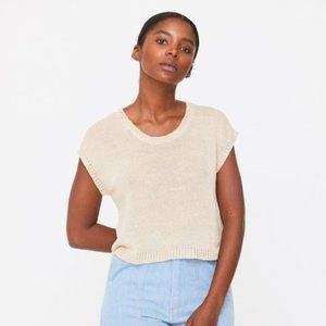 Esby Laurel Sweater Tank in White Size Medium